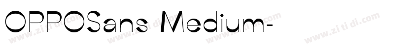 OPPOSans Medium字体转换